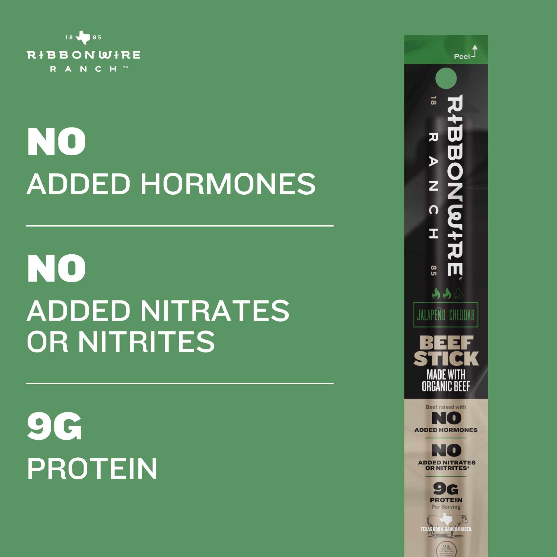 Jalapeño Cheddar Organic Beef Sticks