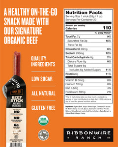 Honey BBQ Organic Beef Sticks