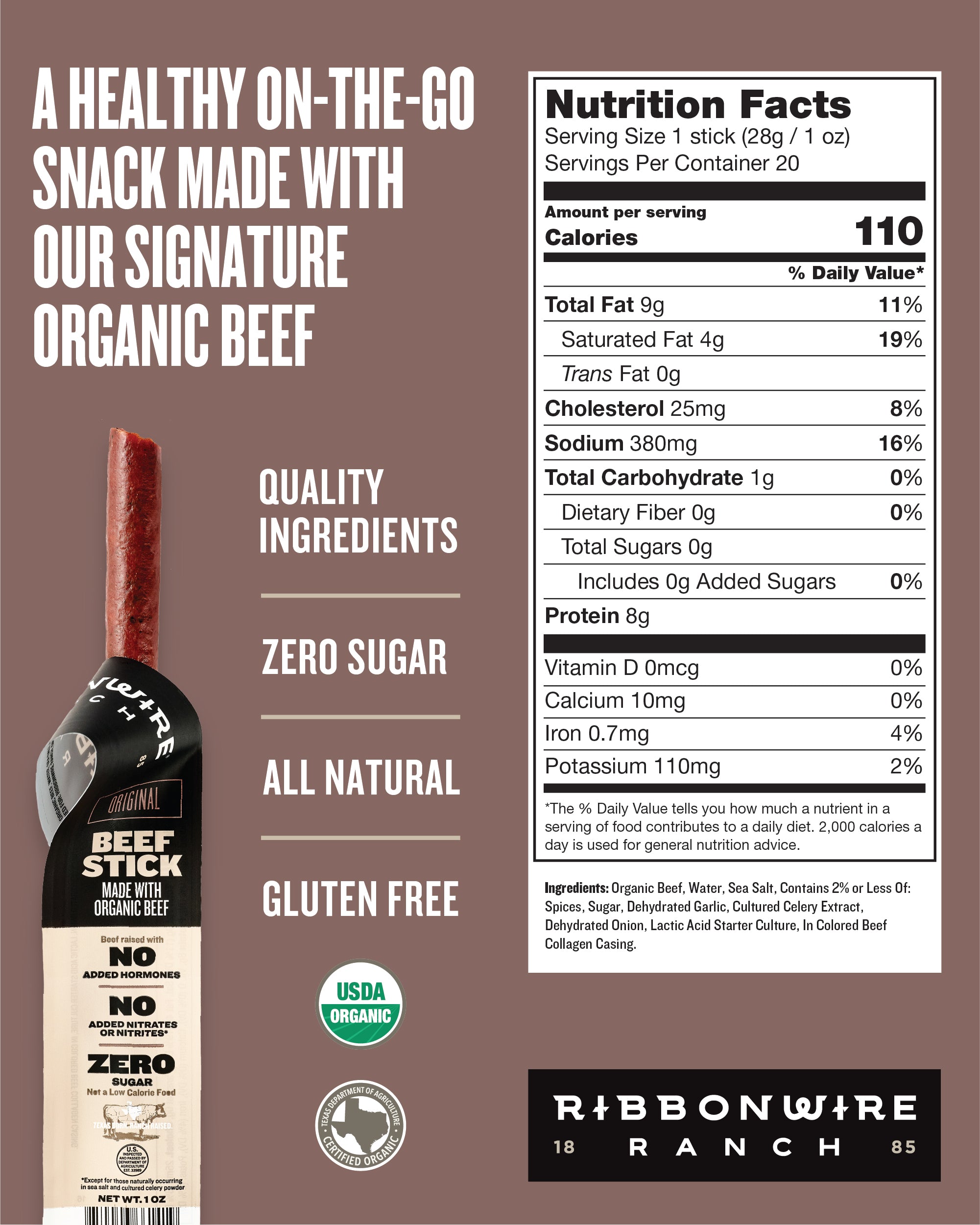 Original Organic Beef Sticks