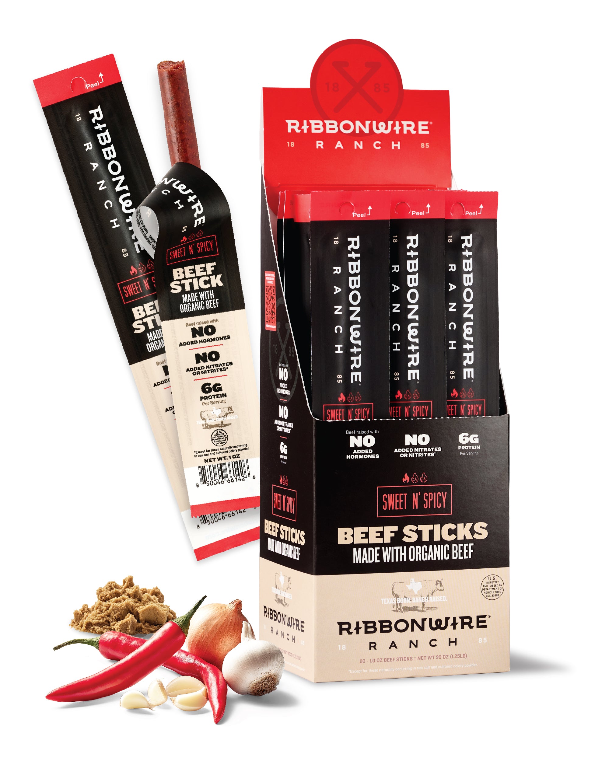 Sweet N Spicy Organic Beef Sticks